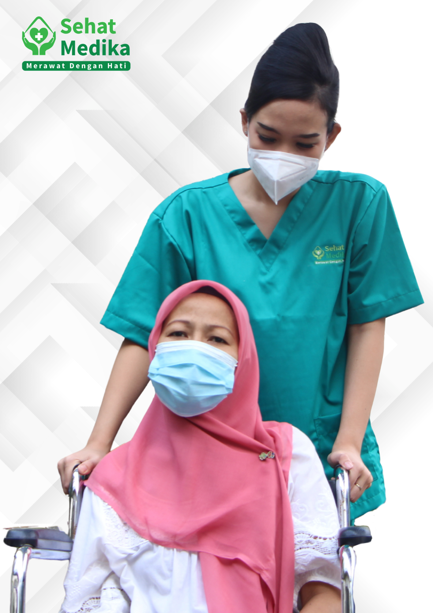 "Selamat Datang di Sehat Medika. Layanan Perawat Lansia Profesional Sepenuh Hati Merawat Orang Tua Tercinta."